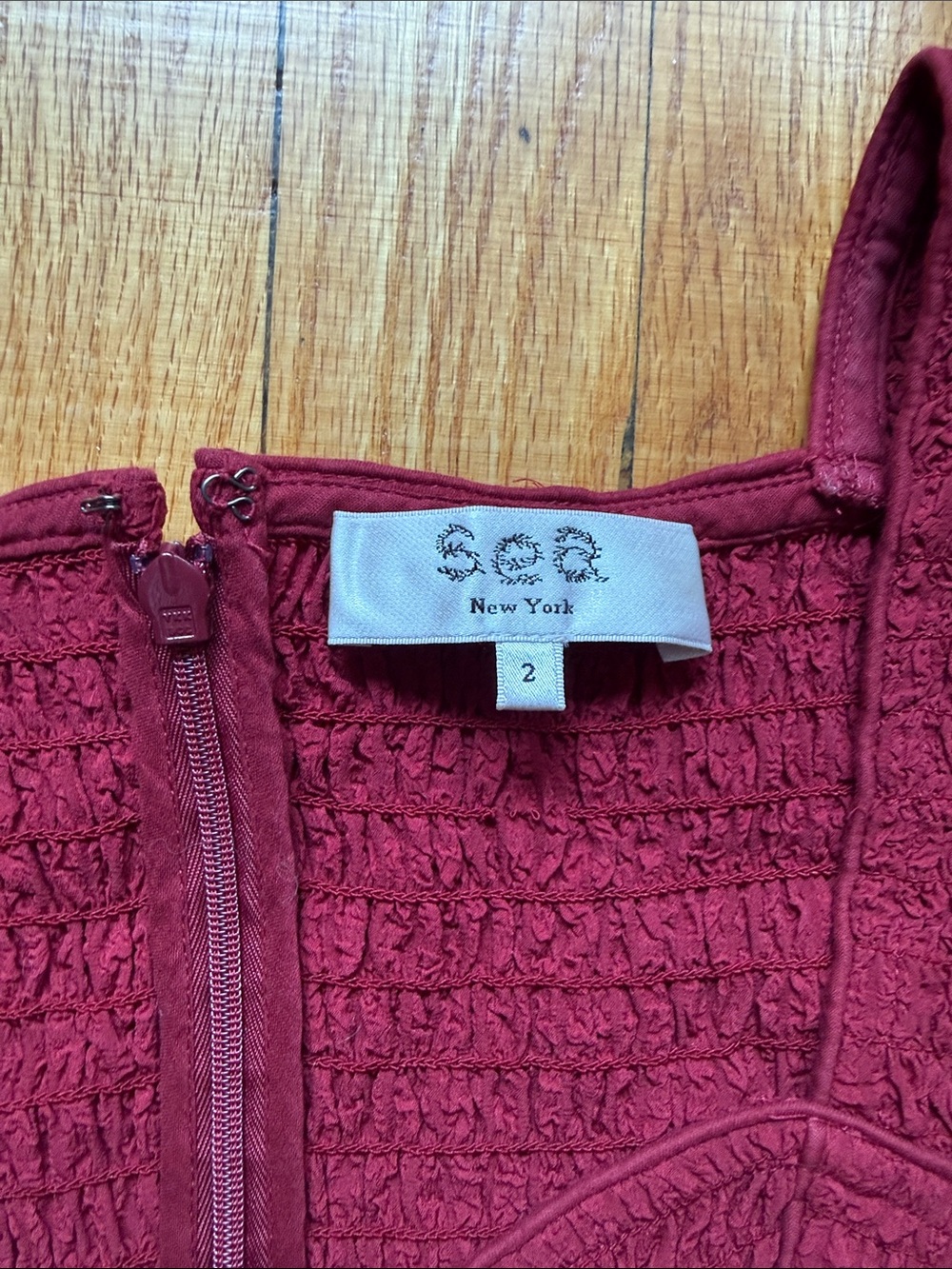 Sea Raspberry Textured Peplum Crop Top - Picture 2 of 3